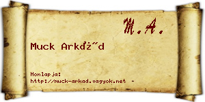 Muck Arkád névjegykártya